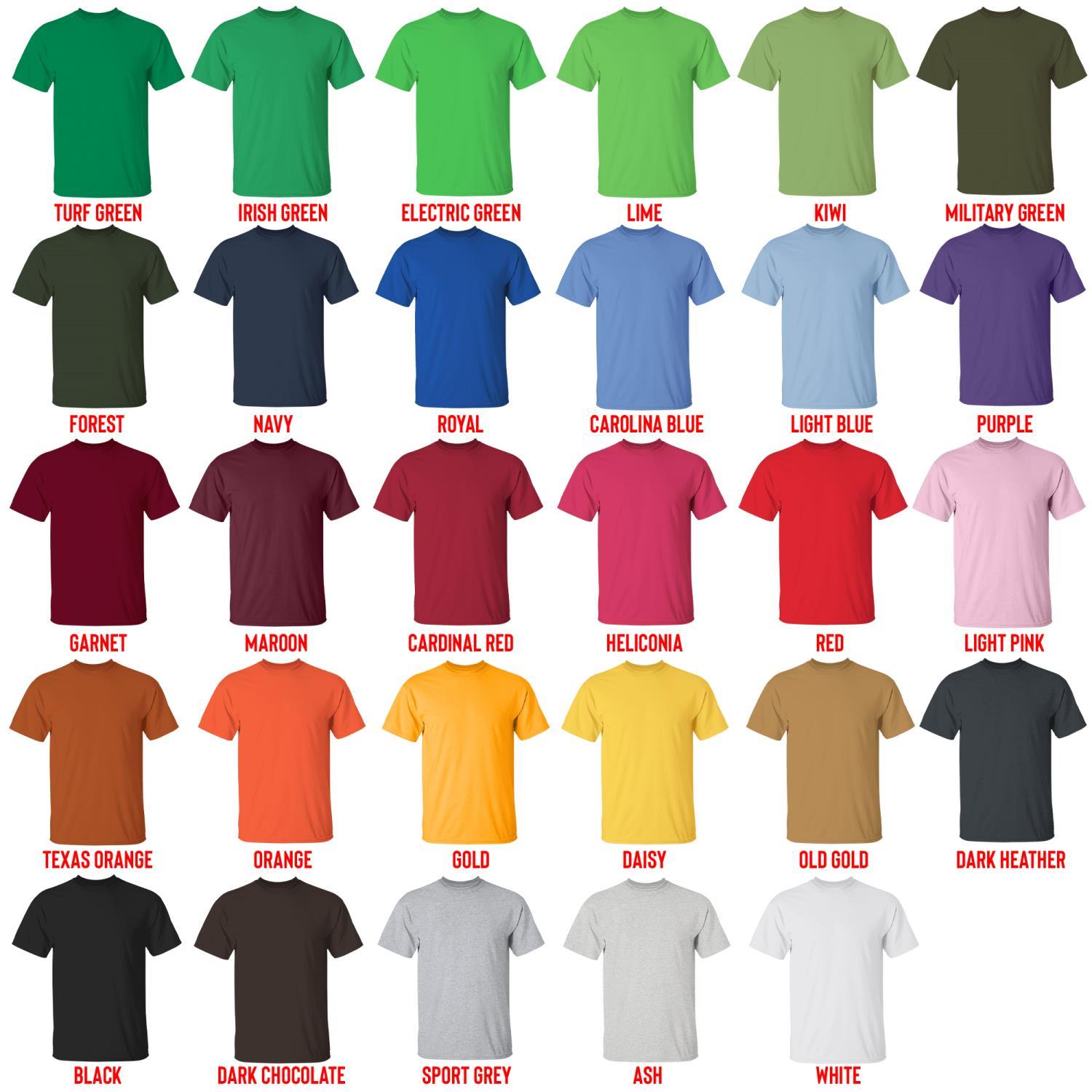 t shirt color chart - Caylus Merch
